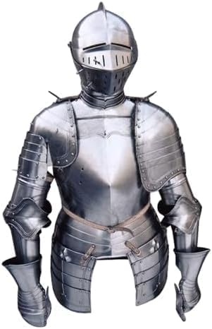 Medieval Half suit of armor Wearable Half Body Suit of Armor, Standard, Silver