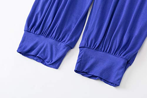Avacostume Womens Modal Cotton Soft Yoga Sports Dance Harem Pants, L, Blue #TOP5