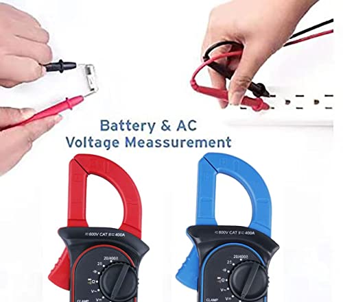 Gloyuda Voltmeter Digital Clamp Meter Multimeter Ac Current And Ac/Dc Voltage Tester With Amp, Volt, Ohm, Continuity, Diode And Resistance Test, Auto-Ranging，Electrical Tester (Blue) #TOP1