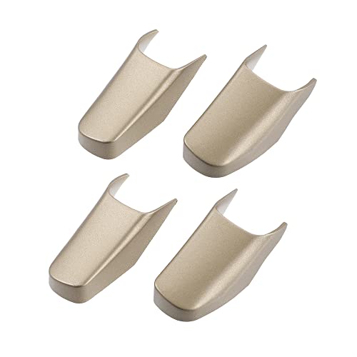 X AUTOHAUX 4 Pcs Car Door Pull Strap End Caps for Lincoln Town Car 4.6L V8 2003-2011 3W1Z-5422670-AAC Car Inner Door Handle Strap End Replace Interior Door Handle Trim Light Gold