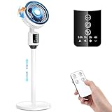 Ventilador de Suelo, Ventilador de Circulación de Aire Silencioso, 3 Velocidades, Ventilador de Pie con Pantalla Táctil y...