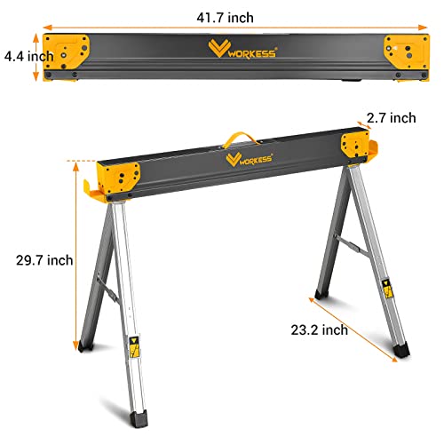 WORKESS Heavy Duty Folding Saw Horses