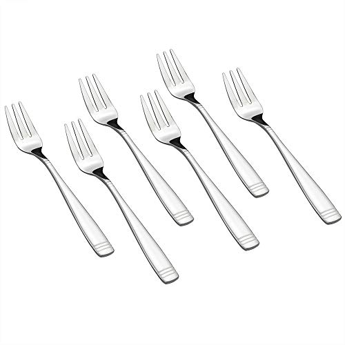 Obstnny Stainless Steel Appetizer Forks, 3 Tine Tasting Fork, 12 Pieces #TOP10