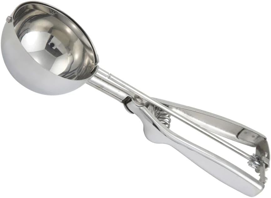 Soro Essentials- 4 oz Stainless Steel Squeeze Disher/Portioner #8- Quick Release Blade Cookie Dough Scoop Cookie Scoops Ice Cream Scooper for Baking Cookie Cupcake Muffin Ice Cream Waffle Melon Baller