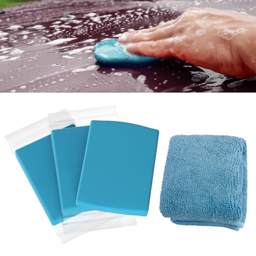 3 Stück Auto Reinigungsknete, Auto Reinigungsknete mit Handtuch (300g), Lackreinigungsknete zur Lackpflege und Felgenreinigung, Magic Car Clay Bar für Autoreinigung Felgenreinigung 3 Stück Auto Reinigungsknete, Auto Reinigungsknete mit Handtuch (300g), Lackreinigungsknete zur Lackpflege und Felgenreinigung, Magic Car Clay Bar für Autoreinigung Felgenreinigung
