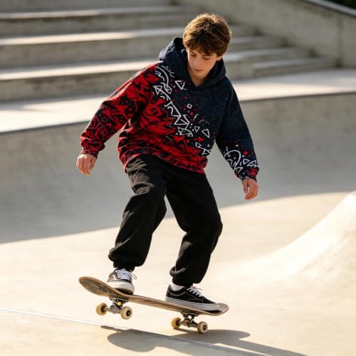 Image of Belovecol Boys Hoodies 3D Printed Hooded Sweatshirts with Pocket for 6-16Y