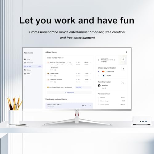 BUYRICH 27 Inch Computer Monitor 100Hz IPS FHD 1080P,Built-in Speakers, Frameless Gaming Monitor with FreeSync/G-Sync Compatible, HDR10, HDMI/DP Ports, VESA Mount, Tilt Adjustable by BUYRICH - Image 2
