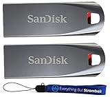 SanDisk 16GB (Two Pack Bundle) Cruzer Force Flash Drive USB 2.0 16G SDCZ71-016G-B35 with Everything...