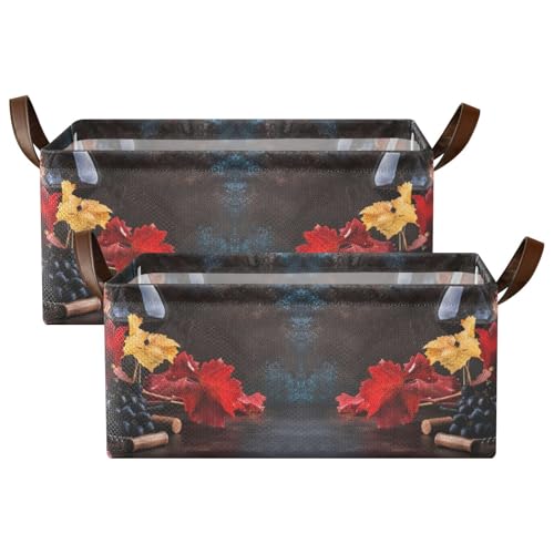 Kjovgcb �����`���[�o�X�P�b�g�r���A���U�[�n���h���t���܂肽���ݎ��{�b�N�X�A�L�b�`���p�o�X�P�b�g�I�[�K�i�C�U�[ 16.9x11.4x7.75�C���` �H�̗����t���C���O���X �u�h�E �f�p�ȃX�^�C�� 2��