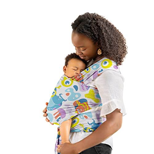 Moby Wrap Baby Carrier | Featherknit | Baby Wrap Carrier For Newborns & Infants | Baby Gift | Keeps Baby Safe & Secure | Disney & Pixar's Monster Mash-Up #TOP4