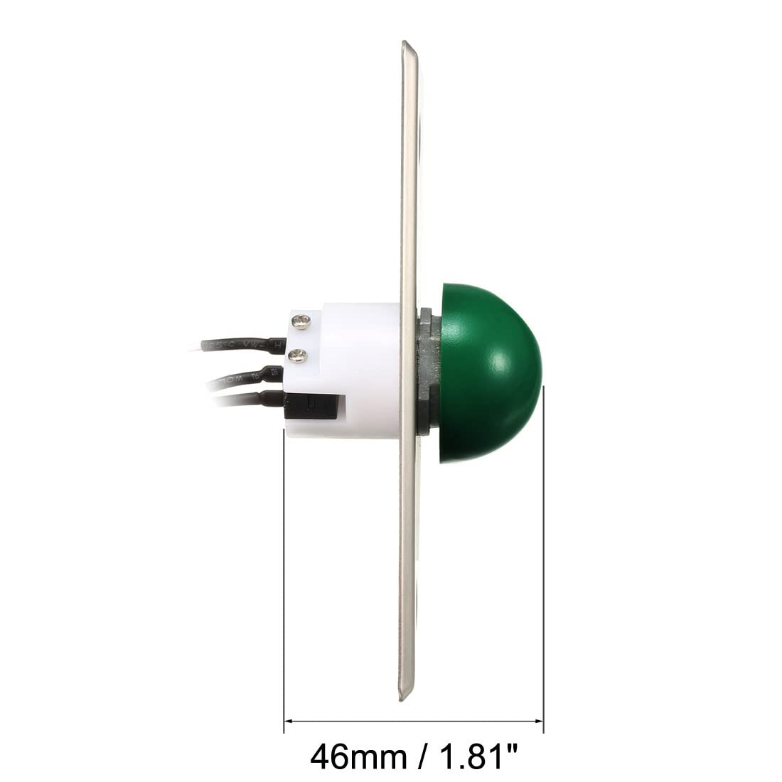 Bouton de déverrouillage de Porte, Bouton Poussoir for Sortir, Interrupteur NO/NC/COM réinitialisable for Panneau de contrôle d'accès, 115mm x 70mm, 12V 3A, en Acier Inoxydable
