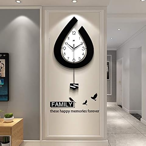 Reloj de Pared Silencioso con Péndulo Decorativo Minimalista Cover