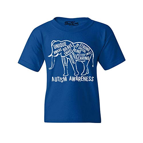 T-shirt autisme enfant éléphant bleu un cadeau solidaire