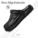 SOSOWHLTE Womens Mens Garden Clogs Shoes with Arch Support Unisex Comfort Slip-on Slippers Sandals Black Size 10-10.5 Female,9-9.5 Male
