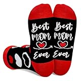 Asikkon Best Mom Ever Socks Mother's Day Gifts for Women 2026, Funny Novelty Socks for Christmas Stocking Stuffers White Elephant Best Mom Gift Idea