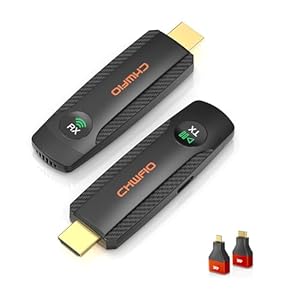 Wireless HDMI Transmitter and Receiver :, 330FT/100m Wireless HDMI 1080P Output, Plug&Play Wireless Extender Kit for Video Streaming from CCTV,PC,Laptop,STB to TV,Projector,Monitor