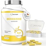 BIOTARY Gélules de berbérine 1 000 mg par dose journalière 180 gélules, réserve pour 3 mois, extrait de Berberis vulgaris à 97%,...