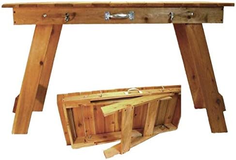 Cedar Portable Folding Grill/Craft Table