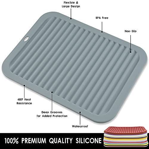 Smithcraft Silicone Trivet for Hot Dishes Pots and Pans, Hot Pad for Kitchen, Non Slip Silicone Pot Holder Trivet Mat, Waterproof Heat Resistant Mats for Counter, Flexible Hot Pads Mat Green by Smithcraft - Image 2