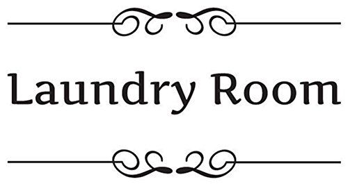 Binglinghua Removable Vintage Wall Stickers Bathroom Decor Toilet Door Sign Vinyl Art Decals (laundry room)