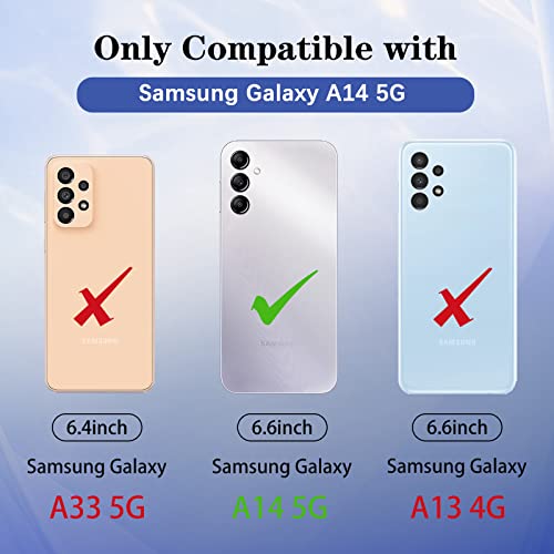 Lupct For Galaxy A14 Heavy Duty Phone Case For Girls Kids Teens Women Boys Cute Cartoon Hard Triple Layers Cover Full Body Rugged Drop Shockproof Military Grade Cases For Samsung A14 4G/5G 6.6”Maio #TOP1