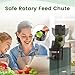 Masticating Juicer Machines, 4.1-inch(104mm) Powerful Slow Cold Press Juicer with Large Feed Chute, Electric Masticating Juicers for Vegetables and Fruits, Easy to Clean with Brush