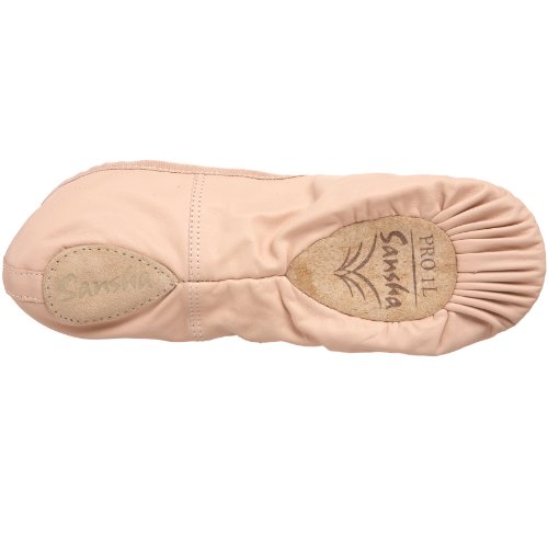 SANSHA Pantufa de balé de couro Pro 1, rosa, 14 N US Women / 10 N US Men