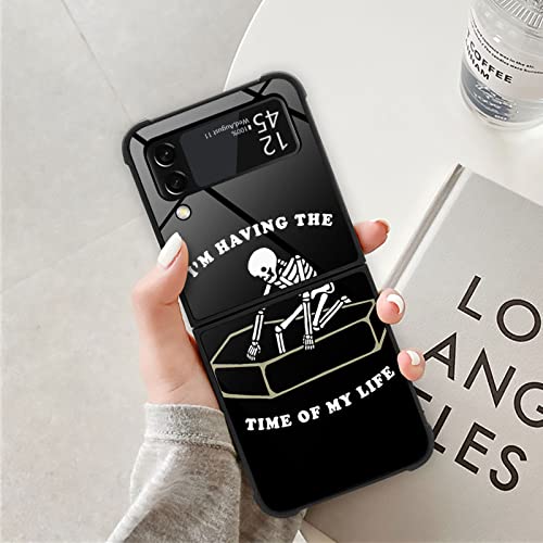 Goodsprout Compatible With Samsung Galaxy Z Flip 3 5G Case,Skeleton Coffin Amazing Pattern Design Shockproof Anti-Scratch Hard Pc Back Case For Samsung Galaxy Z Flip 3 5G Case #TOP6