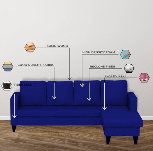 Image of The MM Furniture store Premium Fabric Sofa - Sapphire (5 Seater - RHS)