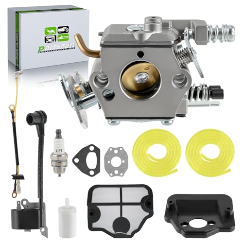 partszen 530071987 Carburetor for Husqvarna 136 137 141 142 36 41 Chainsaw for 30039143 545199901 545063901 with Ignition Coil Air Filter Fuel Line Spark Plug Parts