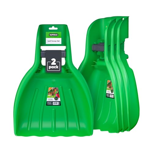 Superio Juego 2 Piezas Recogedor de Hojas Plástico Verde miniatura 1