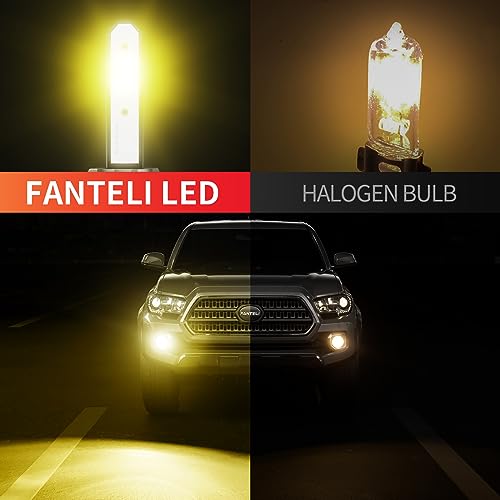FANTELI 880 LED Fog Lights, 3000K Amber Yellow Fog Lights, 400% Brighter 881 LED Fog Light Bulbs, 886 889 893 894 896 899 H27 Halogen Replacements for Cars, Pack of 2 - Thumbnail 2