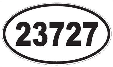 US Decal, Inc. Number 23727 Oval Sticker