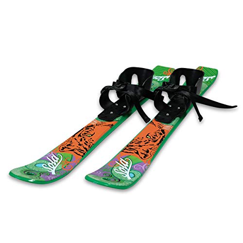 SOLA Kids Ski Set – Beginner Cross Country Skis with Poles and Adjustable Bindings for Ages 3–4, Backyard Winter Fun (Tiger) by Sola - Image 6