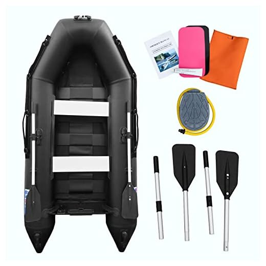 AQUAPARX Schlauchboote 330PRO MKIII Schwarz - Angelboot für 5 Personen mit 450kg Tragkraft - stabil und schnell zu Fahren - für alle Wetterbedingungen geeignet - Geeignet für Außenbordmotor