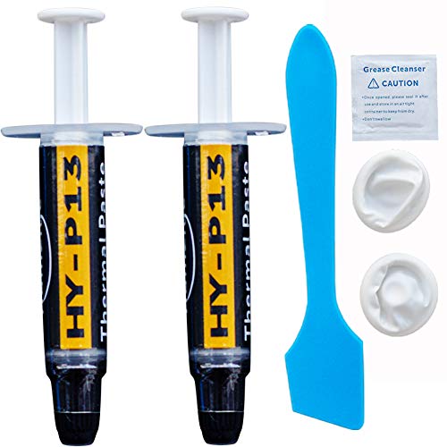HY-P13 Thermal Paste Kit, Thermal Conductivity 13.4W/mK, High Performance Thermal Compound Carbon Based Heatsink Paste, Thermal Cooling Compound for SSD CPU GPU LED All Coolers