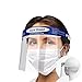 Price comparison product image Transparent Safety Face Shield Full Protection Cap Wide Visor | Adjustable | Easy to Clean | Protective Film Must Be Peeled Off