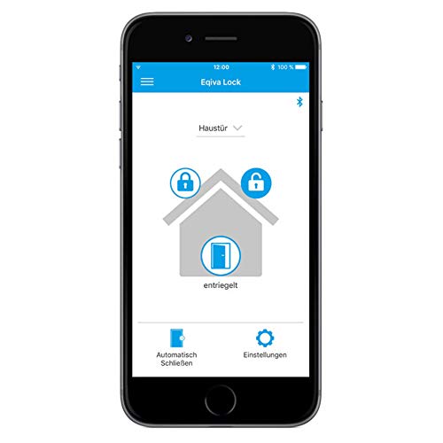 eqiva Bluetooth Smart Türschlossantrieb, Weiß, 142950A0, 5.6 x 5.2 x 11.4 cm