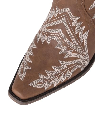 Image of Mid Calf Western Cowgirl Boots for Women 15 inch Shaft Snip Toe