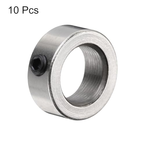 QUARKZMAN 10 Stück Stellringe 8mm Bohrung 12.8mm AD 5mm Breite Wellensicherungsring Tiefenanschlagringe für Rad Schubkarre Axle Getriebe Montagen CNC Maschine Werkzeuge Industrie