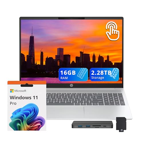HP OmniBook 5 16�C���` WUXGA �^�b�`�X�N���[���m�[�g�p�\�R�� Intel Core Ultra 7 255U 16GB LPDDR5 2.28TB�X�g���[�W (2TB SSD+288GB�h�b�L���O�X�e�[�V�����Z�b�g) FHD IR�J��