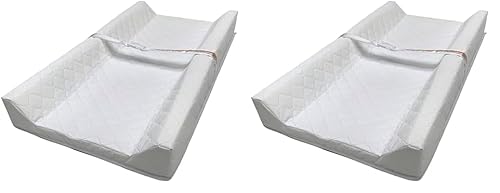 Summer Contoured Changing Pad, 16 x 32 – Comfortable & Secure, with Security Strap and Two High Curved Sides, Easy to Clean (Pack of 2)