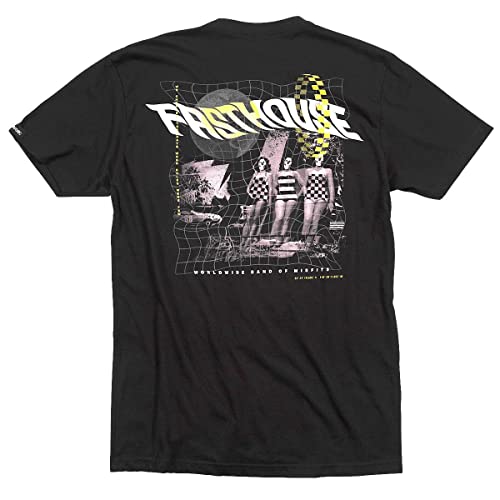 FASTHOUSE Glitch Short Sleeve Tee (Black, Medium)