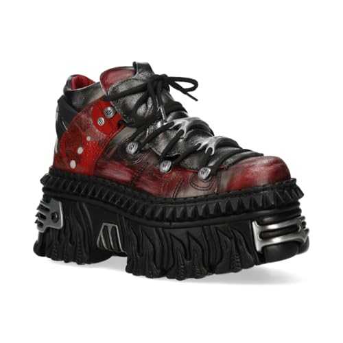Bottines New Rock M-WALL106N-C17 : l'excellence du cuir gothique haut de gamme pour passionnés