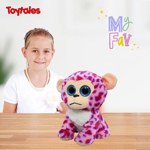 Image of TOYTALES Little Monkey Plush - Soft & Cuddly Stuffed Animal with Sparkly Eyes - 22CM (Multicolor)