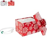 HoHoHoH2o Automatic Christmas Tree Watering System Device, Santaโs Tree Helper Keeps Your Christmas Tree Healthy and Fresh, Refillable 2.5 gallons Capacity Box - Red/Snowflakes