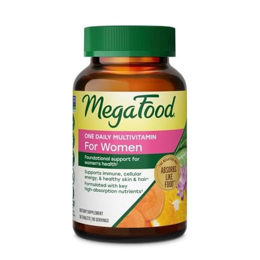 MegaFood Women's One Daily Multivitamin - with Iron, B Complex Vitamins, C, D and More - Plus Real Food - Immune Support - Energy Metabolism - Bone Health - Vegetarian - 30 Tabs