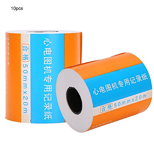 10Pcs Electrocardiograph Thermal Paper Electrocardiograph Machine Printing Drawing Paper (50 * 20) #TOP1