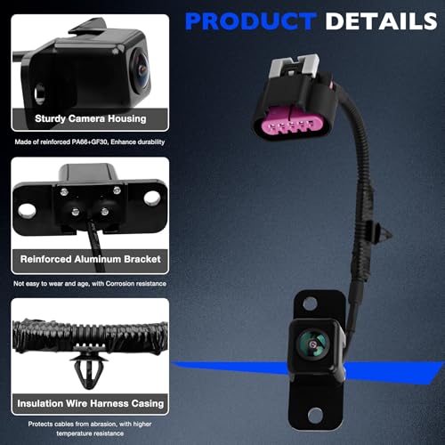 Image of Backup Camera Compatible with 2007, 2008 Chevy Avalanche Base LT LS LTZ and Cadillac Escalade EXT, Replace 15862575 15173618, Safety Reversing Parking Rear View Back Up Camera