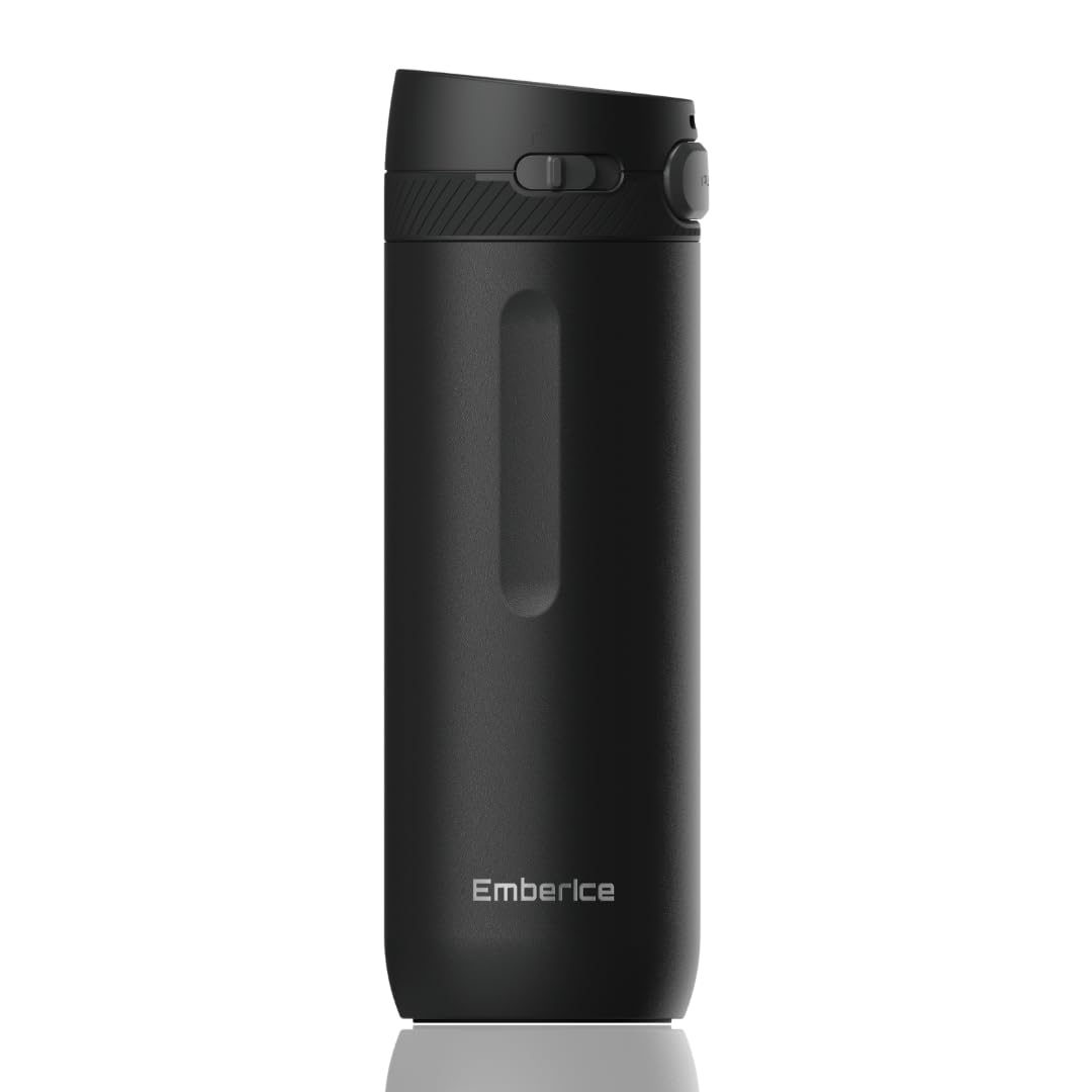 EmberIce Botellas térmicas de 20 onzas con aislamiento al vacío, café térmico de doble pared para viajeros y campistas, mantiene las bebidas calientes 18 horas, frías 24 horas, sin fugas, sin BPA,